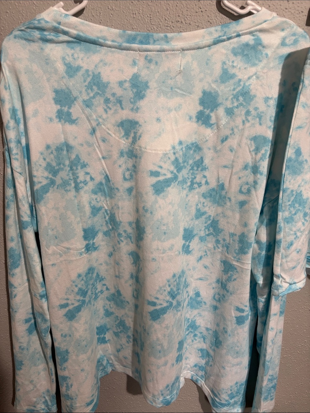 KIKIT - NWT - Women's Blue Tie-Dye Long Sleeve Top & Shorts Pajama Set (size XL) - Picture 7 of 12